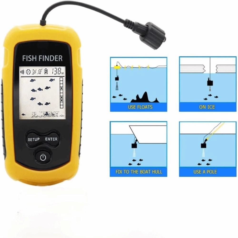 Handheld Portable Fish Finder  - đánh giá và giá Fishing Boat Depth Finder