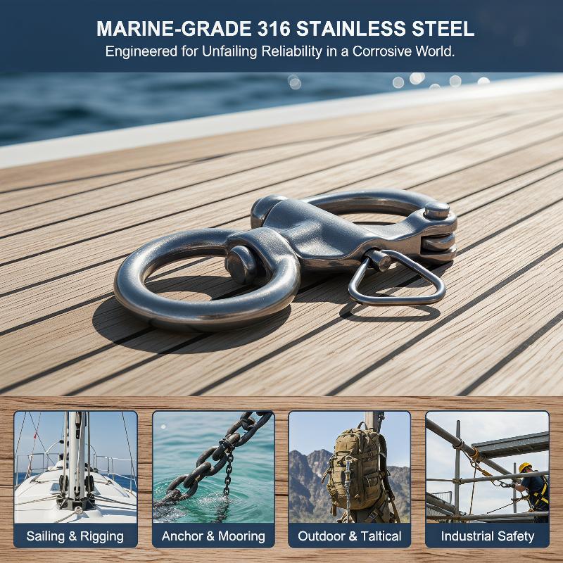 Marine Swivel Snap Shackle 316 - đánh giá và giá Fishing Boat Oar